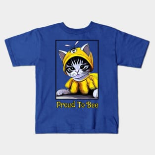 Funny Cat - Proud To Bee Kids T-Shirt